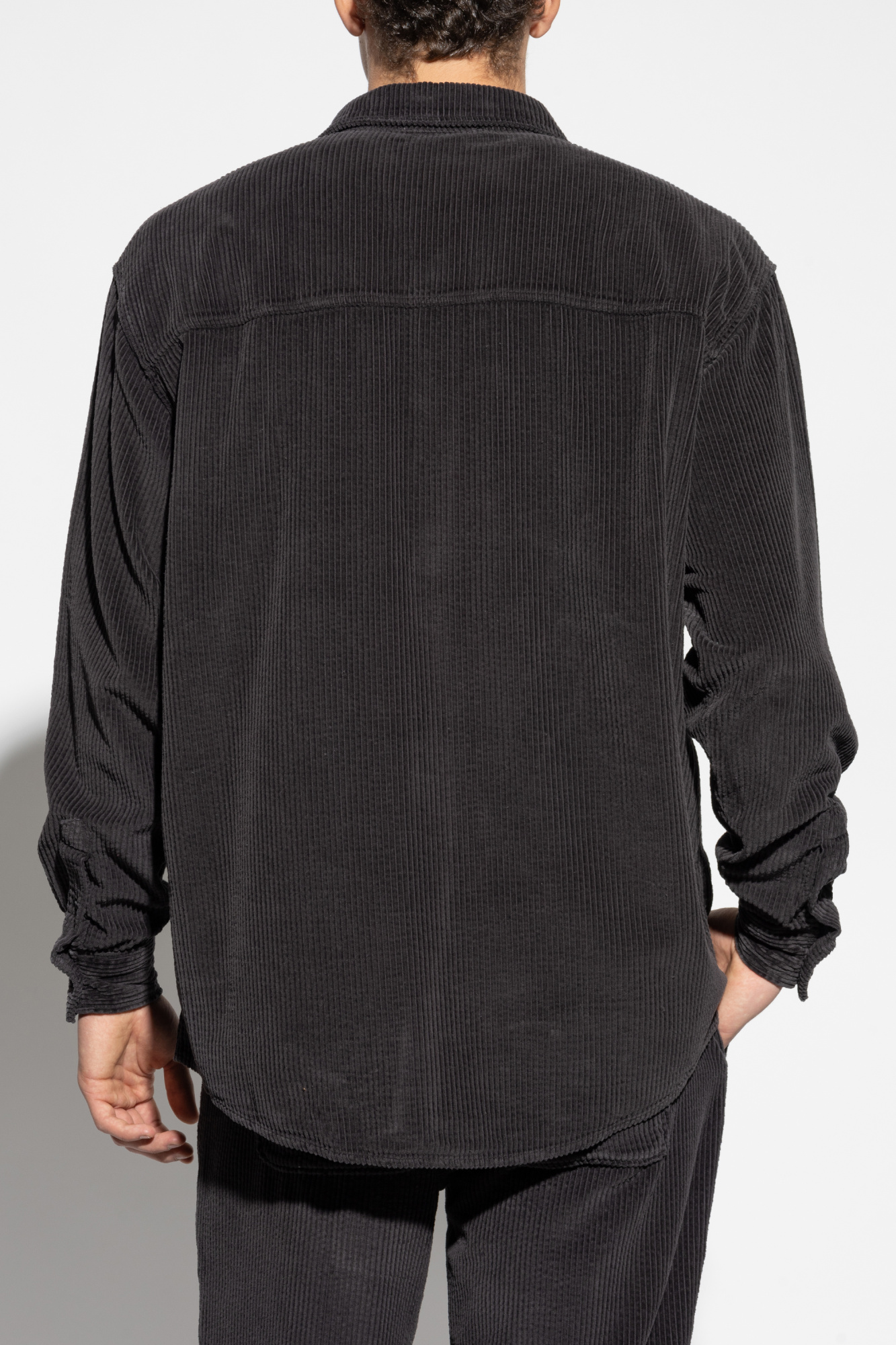 Tシャツ・カットソー C.P. Company Black stretch corduroy shirt CP COMPANY | Corduroy Shirt | Men | Cord Shirts - Long